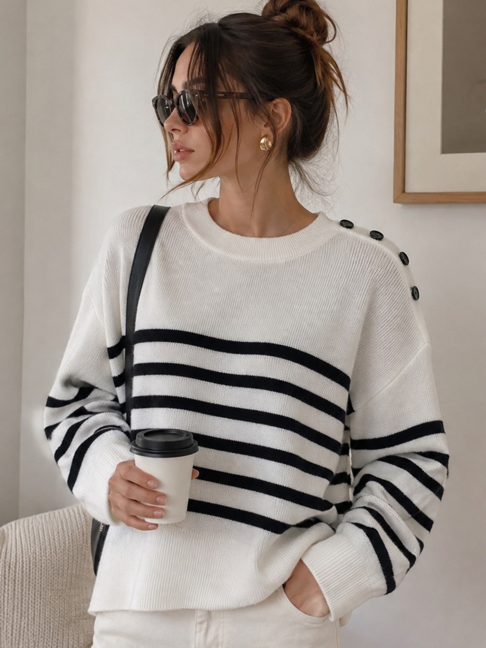 For The Republic Striped Sweater NWT – XL